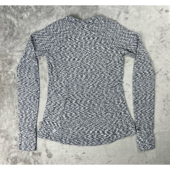 Lululemon Runderful Long Sleeve Spaced Out Space Dye Black White Womens Sz 8 - Picture 2 of 8